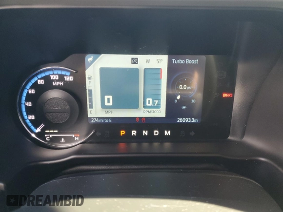 2023 Ford Bronco with VIN 1FMEE5DP0PLB17111, listed as a Copart auction lot 86588374 with 26,093 mi miles and Salvage Title. Bid and sale history available at DreamBid. Image 9.