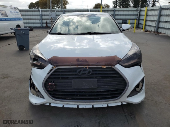 2016 Hyundai Veloster Turbo with VIN KMHTC6AE4GU286127, listed as a Copart auction lot 51577305 with 91,348 mi miles and Salvage Title. Bid and sale history available at carsss.com. Image 5.