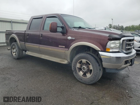 2004 Ford F-250 XL with VIN 1FTNW21P94EC61907, listed as a Copart auction lot 57840355 with 206,784 mi miles and Salvage title. Bid and sale history available at DreamBid. Image 4.