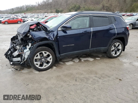 2021 Jeep Compass Limited with VIN 3C4NJDCBXMT602906, listed as a Copart auction lot 47918215 with 70,784 mi miles and Salvage Title. Bid and sale history available at DreamBid. Image 1.