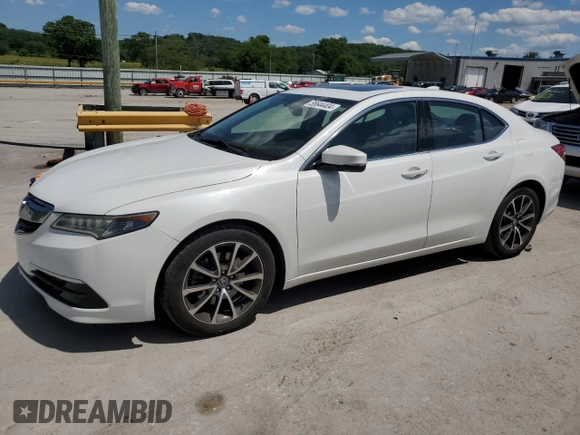 2015 Acura TLX V6 with VIN 19UUB2F30FA014347, listed as a Copart auction lot 55644404 with 134,573 mi miles. Bid and sale history available at carsss.com. Image 1.