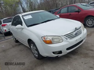 2007 Kia Spectra EX with VIN KNAFE121875393392, listed as a IAAI auction lot 41893653 with 158,913 mi miles. Bid and sale history available at carsss.com. Image 1.