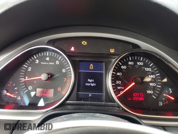 2009 Audi Q7 with VIN WA1AY74L09D013955, listed as a Copart auction lot 86772864 with 122,588 mi miles and Salvage Title. Bid and sale history available at carsss.com. Image 9.