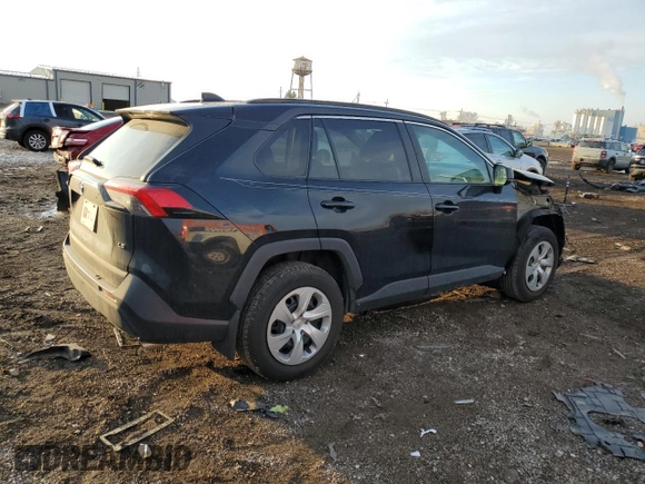 2019 Toyota RAV4 LE with VIN 2T3H1RFV2KW018702, listed as a Copart auction lot 46833775 with 107,186 mi miles and Salvage Title. Bid and sale history available at carsss.com. Image 3.