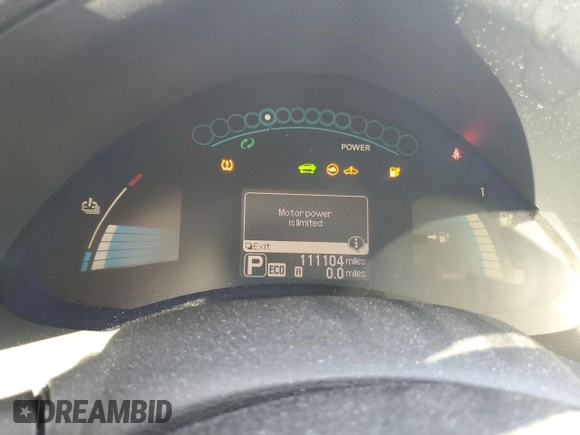 2015 Nissan LEAF S with VIN 1N4AZ0CP3FC332935, listed as a Copart auction lot 44052215 with 111,104 mi miles and Clean Title. Bid and sale history available at DreamBid. Image 9.