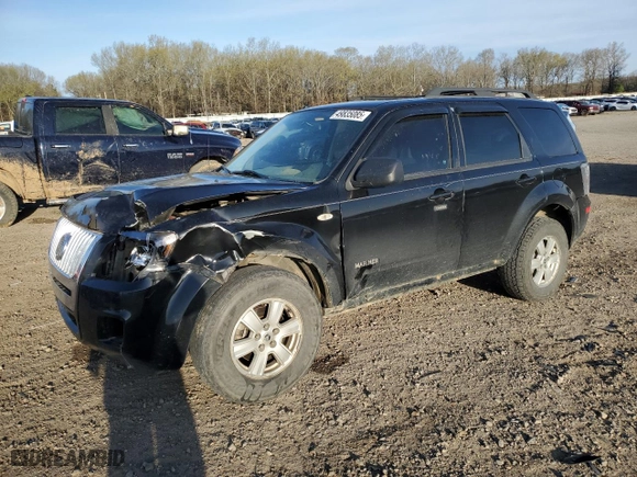 2008 Mercury Mariner with VIN 4M2CU91108KJ05855, listed as a Copart auction lot 49835085 with 0 mi miles and Clean Title. Bid and sale history available at carsss.com. Image 1.