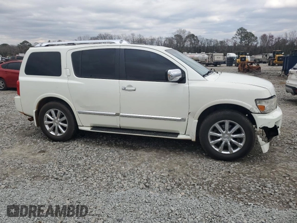 2010 Infiniti QX56 with VIN 5N3ZA0NE7AN901169, listed as a Copart auction lot 46459555 with 210,210 mi miles and Salvage Title. Bid and sale history available at DreamBid. Image 4.
