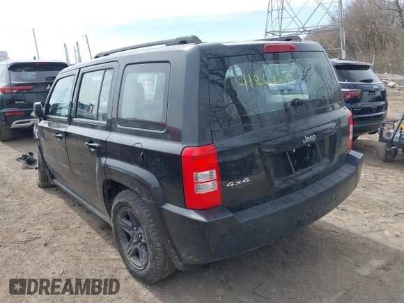 2010 Jeep Patriot Sport with VIN 1J4NF2GB6AD611629, listed as a IAAI auction lot 41864243 with 132,868 mi miles. Bid and sale history available at carsss.com. Image 3.