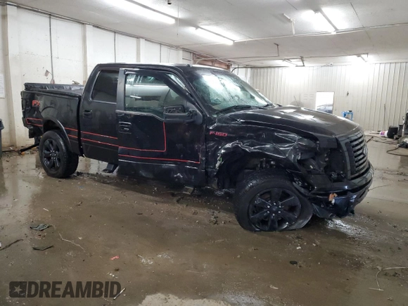 2012 Ford F-150 XL with VIN 1FTFW1ET9CFC32244, listed as a Copart auction lot 60794185 with 219,248 mi miles and Salvage title. Bid and sale history available at DreamBid. Image 4.