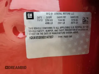 2014 Cadillac CTS Vsport Premium RWD z VIN 1G6AV5S89E0147367, wystawiony jako Copart lot #79021674 z przebiegiem Nie podano mil oraz Nie do naprawy. Historia ofert i sprzedaży dostępna na DreamBid. Obrazek 12.