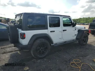 2021 Jeep Wrangler Unlimited Sport S with VIN 1C4HJXDG3MW583165, listed as a Copart auction lot 57218275 with 74,353 mi miles and Salvage title. Bid and sale history available at DreamBid. Image 3.
