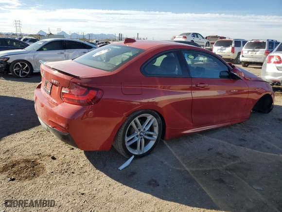 2017 BMW 2 Series 230i with VIN WBA2F9C31HV635922, listed as a Copart auction lot 46371695 with 45,947 mi miles and Salvage Title. Bid and sale history available at carsss.com. Image 3.