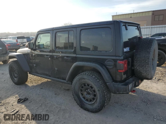 2021 Jeep Wrangler Unlimited Rubicon with VIN 1C4HJXFN6MW559471, listed as a Copart auction lot 48459855 with 33,495 mi miles and Salvage title. Bid and sale history available at DreamBid. Image 2.