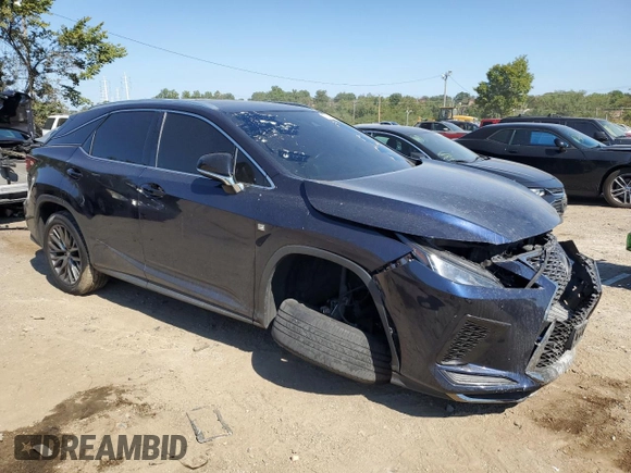 2021 Lexus RX 350 F Sport with VIN 2T2SZMDA7MC281200, listed as a Copart auction lot 70536394 with 42,490 mi miles and Salvage title. Bid and sale history available at DreamBid. Image 4.
