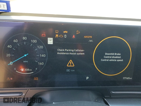 2024 Hyundai Kona Limited with VIN KM8HE3A30RU041860, listed as a Copart auction lot 47130005 with 17,165 mi miles and Salvage Title. Bid and sale history available at carsss.com. Image 9.
