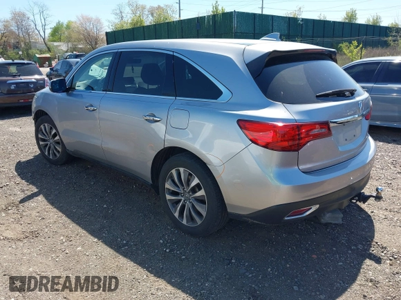 2016 Acura MDX w/Tech with VIN 5FRYD4H41GB053418, listed as a IAAI auction lot 42118766 with 72,700 mi miles. Bid and sale history available at carsss.com. Image 3.