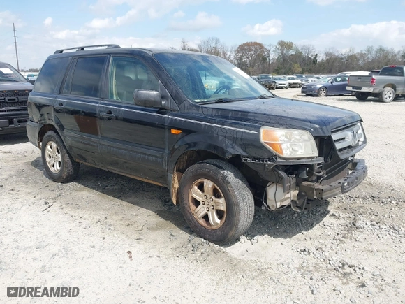 2008 Honda Pilot VP with VIN 5FNYF28288B028838, listed as a IAAI auction lot 41787258 with 142,957 mi miles. Bid and sale history available at carsss.com. Image 1.