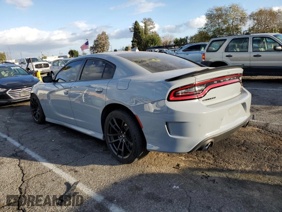 2022 Dodge Charger Scat Pack with VIN 2C3CDXGJ3NH204128, listed as a Copart auction lot 45565495 with 27,130 mi miles and Salvage Title. Bid and sale history available at carsss.com. Image 2.