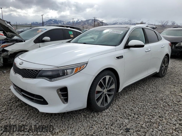 2016 Kia Optima SX Turbo with VIN 5XXGW4L22GG050019, listed as a Copart auction lot 48939805 with Not Provided miles and Salvage Title. Bid and sale history available at carsss.com. Image 1.