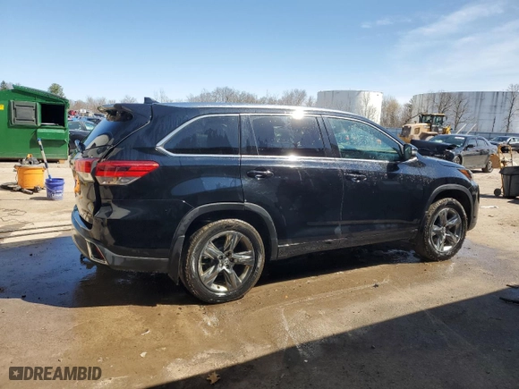 2017 Toyota Highlander Limited with VIN 5TDDZRFH3HS371946, listed as a Copart auction lot 51742485 with 105,389 mi miles and Salvage Title. Bid and sale history available at carsss.com. Image 3.