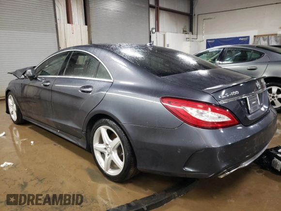 2015 Mercedes-Benz CLS 400 with VIN WDDLJ6HB0FA145504, listed as a Copart auction lot 86002954 with 69,568 mi miles and Salvage title. Bid and sale history available at DreamBid. Image 2.