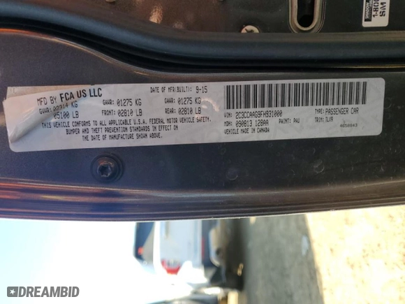 2015 Chrysler 300 Limited with VIN 2C3CCAAG9FH931000, listed as a Copart auction lot 46718525 with 141,930 mi miles and Salvage Title. Bid and sale history available at carsss.com. Image 15.