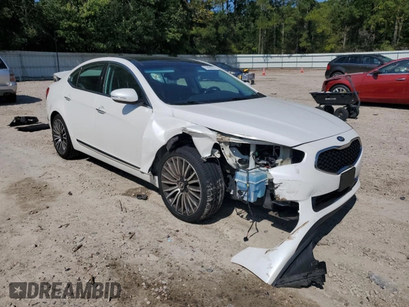 2015 Kia Cadenza Premium with VIN KNALN4D7XF5188175, listed as a Copart auction lot 74464894 with 91,193 mi miles and Salvage Title. Bid and sale history available at carsss.com. Image 4.