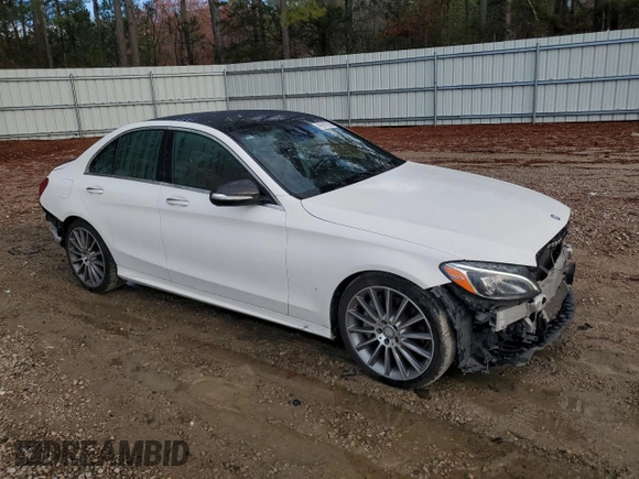 2015 Mercedes-Benz C 300 with VIN 55SWF4JB7FU093589, listed as a Copart auction lot 49947575 with 132,200 mi miles and Salvage Title. Bid and sale history available at DreamBid. Image 4.