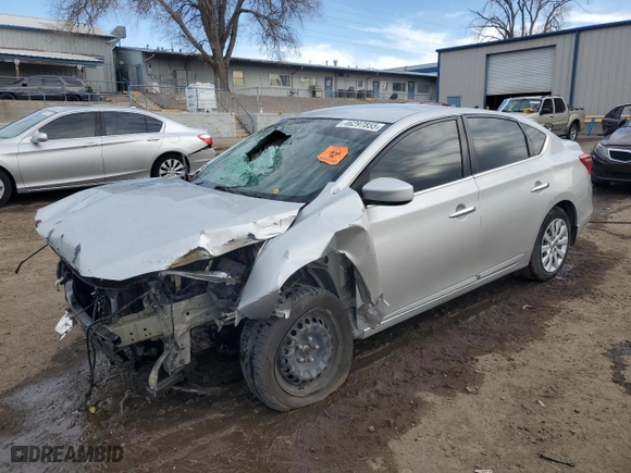 2019 Nissan Sentra SV with VIN 3N1AB7AP1KY390945, listed as a Copart auction lot 46297855 with 0 mi miles and Salvage Title. Bid and sale history available at carsss.com. Image 1.