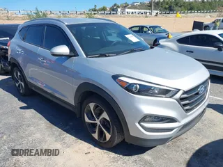 2016 Hyundai Tucson Limited with VIN KM8J33A22GU117719, listed as a IAAI auction lot 41496109 with 108,521 mi miles. Bid and sale history available at carsss.com. Image 1.