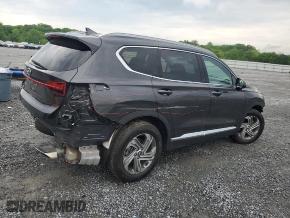 2022 Hyundai Santa Fe SEL with VIN 5NMS24AJ3NH409747, listed as a Copart auction lot 54400295 with 17,621 mi miles and Salvage Title. Bid and sale history available at DreamBid. Image 3.