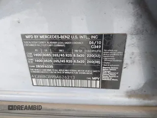 2011 Mercedes-Benz M 350 z VIN 4JGBB8GB9BA626213, wystawiony jako IAAI lot #41835617 z przebiegiem 113 548 mil mil oraz . Historia ofert i sprzedaży dostępna na DreamBid. Obrazek 9.