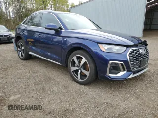 2023 Audi Q5 Sportback S line Premium with VIN WA14AAFY5P2127823, listed as a Copart auction lot 52159404 with 17,094 mi miles and Salvage title. Bid and sale history available at DreamBid. Image 4.