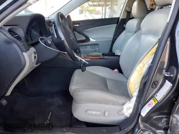 2007 Lexus IS with VIN JTHBK262072035433, listed as a Copart auction lot 54984355 with 15,074 mi miles and Salvage Title. Bid and sale history available at carsss.com. Image 7.