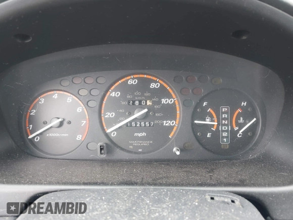1999 Honda CR-V EX with VIN JHLRD1866XC055610, listed as a IAAI auction lot 41953453 with 152,557 mi miles. Bid and sale history available at carsss.com. Image 7.