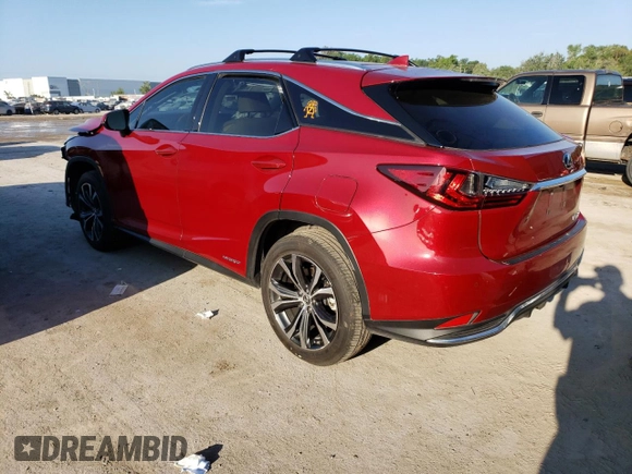 2020 Lexus RX 450h with VIN 2T2HGMDA6LC049329, listed as a Copart auction lot 47334203 with 6,555 mi miles and . Bid and sale history available at DreamBid. Image 2.