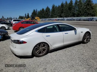 2014 Tesla Model S 60 with VIN 5YJSA1H12EFP51909, listed as a Copart auction lot 55489705 with Not Provided miles and Clean Title. Bid and sale history available at DreamBid. Image 3.