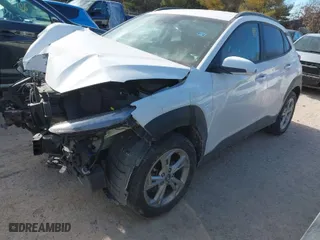 2023 Hyundai Kona SEL with VIN KM8K6CAB9PU942412, listed as a IAAI auction lot 41452365 with 21,017 mi miles. Bid and sale history available at carsss.com. Image 2.