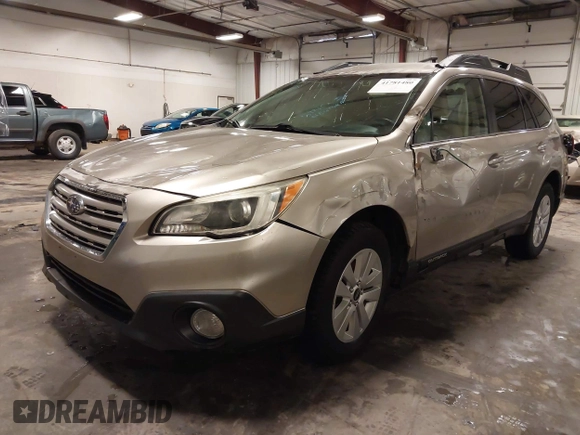 2015 Subaru Outback Premium with VIN 4S4BSAFCXF3301839, listed as a IAAI auction lot 41781480 with 117,477 mi miles and . Bid and sale history available at DreamBid. Image 2.
