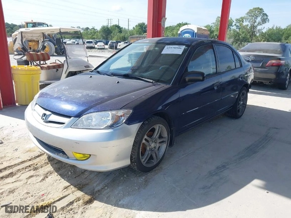 2004 Honda Civic LX with VIN 2HGES16504H520579, listed as a IAAI auction lot 41978506 with 173,511 mi miles. Bid and sale history available at carsss.com. Image 2.