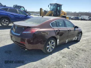 2012 Acura TL Tech Auto with VIN 19UUA8F52CA016622, listed as a Copart auction lot 49491415 with 124,605 mi miles and Salvage Title. Bid and sale history available at carsss.com. Image 3.