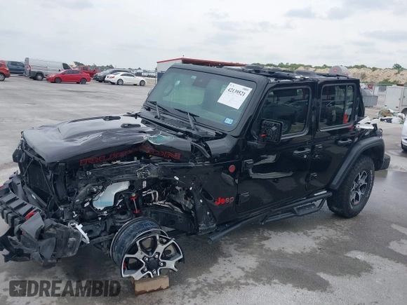 2021 Jeep Wrangler Unlimited Rubicon with VIN 1C4HJXFG7MW662092, listed as a IAAI auction lot 42139521 with 32,055 mi miles and . Bid and sale history available at DreamBid. Image 18.