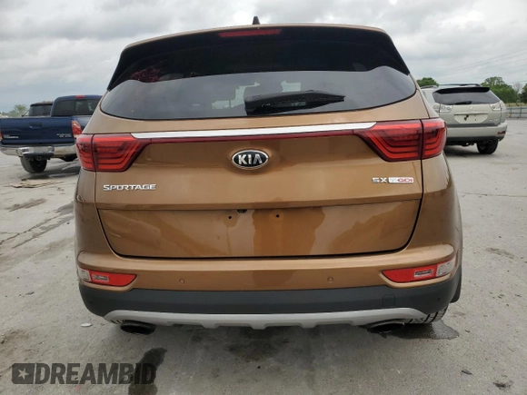 2017 Kia Sportage SX Turbo with VIN KNDPR3A66H7203597, listed as a Copart auction lot 54489895 with 121,997 mi miles and Salvage title. Bid and sale history available at DreamBid. Image 6.