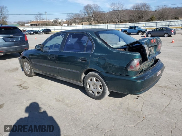 1999 Honda Civic LX with VIN 2HGEJ6676XH573762, listed as a Copart auction lot 44687825 with 272,852 mi miles and Salvage Title. Bid and sale history available at DreamBid. Image 2.