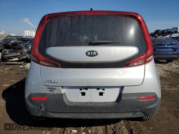 2020 Kia Soul LX with VIN KNDJ23AU3L7716534, listed as a Copart auction lot 48607975 with 0 mi miles and Salvage Title. Bid and sale history available at carsss.com. Image 6.