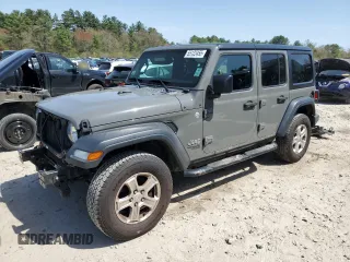 2019 Jeep Wrangler Unlimited Sport Altitude with VIN 1C4HJXDG4KW529970, listed as a Copart auction lot 55122455 with 78,460 mi miles and Salvage title. Bid and sale history available at DreamBid. Image 1.