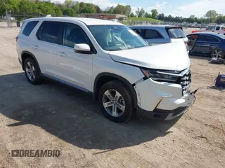2025 Honda Pilot EX-L with VIN 5FNYG1H46SB080386, listed as a IAAI auction lot 42018056 with 1 mi miles. Bid and sale history available at carsss.com. Image 1.