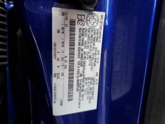 2013 Ford Focus SE with VIN 1FADP3F25DL214614, listed as a Copart auction lot 50951125 with 122,614 mi miles and Salvage Title. Bid and sale history available at carsss.com. Image 12.