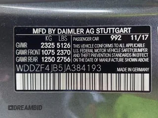 2018 Mercedes-Benz E-Class E 300 with VIN WDDZF4JB5JA384193, listed as a IAAI auction lot 41891157 with 73,405 mi miles. Bid and sale history available at carsss.com. Image 9.
