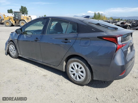 2019 Toyota Prius L Eco with VIN JTDKARFU6K3086954, listed as a Copart auction lot 70511124 with 0 mi miles and Salvage Title. Bid and sale history available at carsss.com. Image 2.